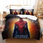 Parure de lit spiderman housse de couette super h�ros pour enfants