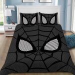 Parure de lit spiderman avec housse de couette et taie d'oreiller motif dessin anime