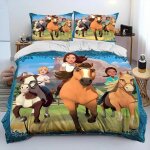 Parure de lit spirit riding free horses, housse de couette pour enfants, motif chevaux de dessin anime, ... Parure de lit spirit riding free horses, housse de couette pour enfants, motif chevaux de dessin anime, ...