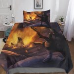 Parure de lit avec star wars housse de couette et taie d'oreiller, the mandalorian ousse de couette d ...