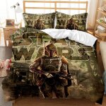 Parure de lit star wars eu - vv, housse de couette en microfibre, fermeture eclair et 2 taies d'oreiller, ...