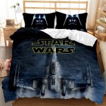 Parure de lit star wars eu - vv, housse de couette en microfibre, fermeture eclair et 2 taies d'oreiller, ...