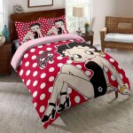 Parure de lit ste - x 200 x 200 cm, housse de couette betty boop et 2 taies d'oreiller 80 x 80 cm, 3 ...