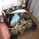 Parure de lit ste - x en coton pour enfants et fantaisie, housse de couette 135 x 200 cm et 2 taies d'oreiller ...