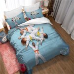 Parure de lit ste - x en coton pour enfants et fantaisie, housse de couette 135 x 200 cm et 2 taies d'oreiller ...