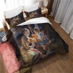 Parure de lit ste - x pour enfants et adolescents, housse de couette et taie d'oreiller color�es en microfibre ...