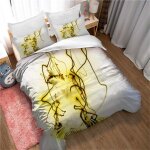 Parure de lit ste - x avec housse de couette et 2 taies d'oreiller motif dj et musique