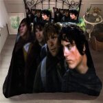 Parure de lit ste - x, housse de couette et taies d'oreiller imprim�es du film le seigneur des anneaux, ...