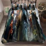 Parure de lit ste - x, housse de couette et taies d'oreiller imprim�es du film le seigneur des anneaux, ...