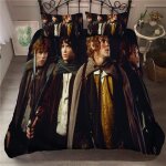 Parure de lit ste - x, housse de couette et taies d'oreiller imprim�es du film le seigneur des anneaux, ...