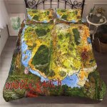 Parure de lit ste - x, housse de couette et taies d'oreiller imprim�es du film le seigneur des anneaux, ...