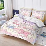 Parure de lit stitch, housse de couette, princesse kuromi, king size, 3d, pour garcon et fille, 3 pieces ... Parure de lit stitch, housse de couette, princesse kuromi, king size, 3d, pour garcon et fille, 3 pieces ...