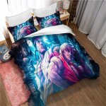 Parure de lit street fighter, housse de couette confortable pour gar�on et fille, 3 pieces, taie d'oreiller ...