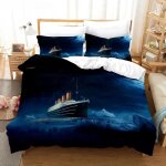 Parure de lit titanic pour lit simple ou double, pour gar�ons et filles, housse de couette romantique, ...