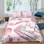 Parure de lit tour eiffel rose, paris fashoin, imprim�e en 3d, housse de couette queen king size avec ...