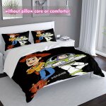 Parure de lit toy story avec housse de couette personnalis�e � buzz l'�clair woody � - polyester doux, ...