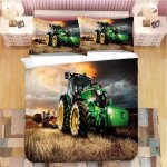 Parure de lit tracteur avec housse de couette et housse de couette pour garcon , motif tracteur, motif ...