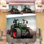 Parure de lit tracteur avec housse de couette et housse de couette pour garcon , motif tracteur, motif ...