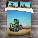 Parure de lit tracteur avec housse de couette et housse de couette pour garcon , motif tracteur, motif ...