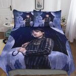 Parure de lit wednesday addams avec housse de couette et housse de couette pour enfant mercredi addams ...