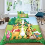 Parure de lit winnie l'ourson pour enfants, housse de couette winnie l'ourson, microfibre ultra douce, ...
