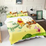 Parure de lit winnie l'ourson avec housse de couette et taie d'oreiller 3d pour enfant, universelle et ...