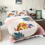 Parure de lit winnie l'ourson avec housse de couette et taie d'oreiller 3d pour enfant, universelle et ...