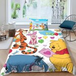 Parure de lit winnie l'ourson imprim�e en 3d avec housse de couette winnie l'ourson et fermeture eclair ...