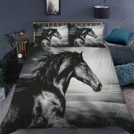 Parure de lit x cm, d cheval noir motif sets de housse de couette avec taie d'oreiller x cm pour personnes ...