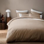 Parure de lit x cm pliss�� tendance housse de couette x + taies d'oreiller x cm % percale de coton bio ...