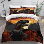 Parure de lit x dinosaure personnes d motif armageddon housse de couette douce microfibre avec fermeture ...
