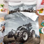 Parure de lit x doux confortable parure lit enfant microfibre parure housse de couette tracteur x cm ...