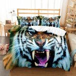 Parure de lit x doux confortable parure de lit pas cher microfibre housse de couette tigre animaux x ...