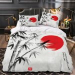 Parure de lit x enfant bambou oiseau soleil housse de couette microfibre personnes avec fermeture ��clair ...