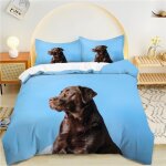 Parure de lit x enfant bleu, chien housse de couette x microfibre housse couette personne avec fermeture ...