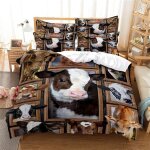Parure de lit x enfant cadre photo vache housse de couette x avec fermeture ��clair - sets de housse ...