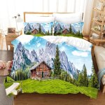 Parure de lit x enfant chalet montagne housse de couette x avec fermeture ��clair - sets de housse couette ...
