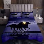 Parure de lit x enfant cheval violet housse de couette x avec fermeture ��clair - sets de housse couette ...