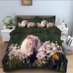 Parure de lit x enfant olive verte, hamster housse de couette x microfibre housse couette personne avec ...