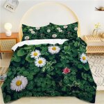 Parure de lit x enfant plantes vertes, fleur housse de couette x microfibre housse couette personne avec ...