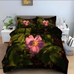 Parure de lit x enfant plantes vertes, fleur housse de couette x microfibre housse couette personne avec ...