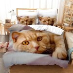 Parure de lit x personnes doux confortable parure de lit personnes microfibre housse couette enfant chat ...