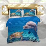 . parures de lit x sets de housses de couettes fille cr��atif d monde tortue dauphin baleine m��duse ...
