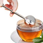 Passoire t�lescopique cr�ative en acier inoxydable, infuseur a th� r�utilisable en m�tal, sachet de th�, ...