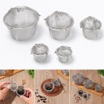 Passoire r�utilisable en acier inoxydable, en maille, boule a tisane, feuille de th�, epice, pour th�i�re, ...