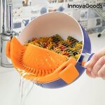 Passoire en silicone avec fixation pour marmites et casseroles - ecumoir egouttoir cuisine Passoire en silicone avec fixation pour marmites et casseroles - ecumoir egouttoir cuisine