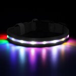 Pata - collier lumineux pour chien u2013 collier led rechargeable et etanche pour chien avec 4 modes ...