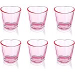Pata - ensemble de verres a liqueur en forme de c?ur - rose - 42, 5 g