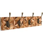 Pat�re en bois et m�tal 4 crochets aztec