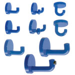 Pat�re murale hewi s�rie 801 - 801. 90. 010, polyamide, rosace Ø40 mm, profondeur 30 mm